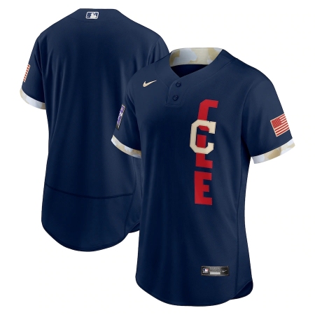 Men's Cleveland Guardians Blank Nike Navy 2021 MLB All-Star Game Authentic Jersey