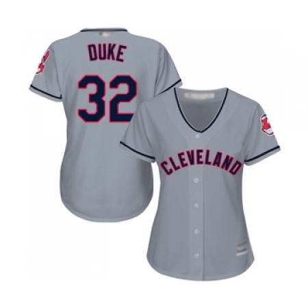 Women's Cleveland Guardians #32 Zach Duke Replica Grey Road Cool Base Baseball Jersey