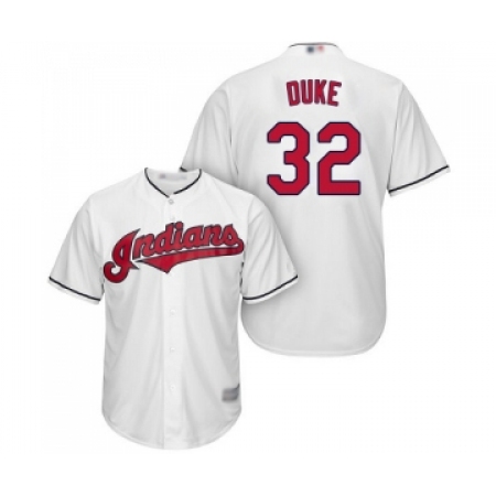 Youth Cleveland Guardians #32 Zach Duke Replica White Home Cool Base Baseball Jersey